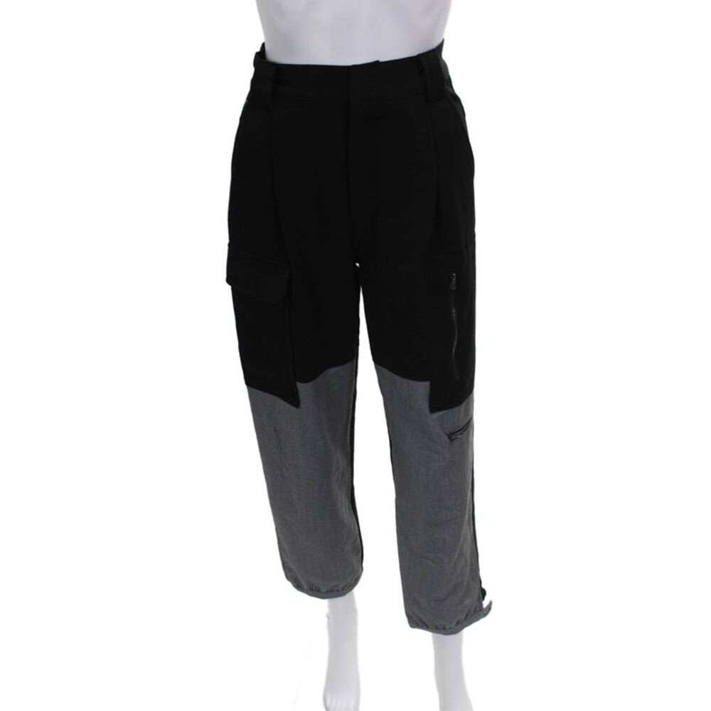 Kimberly Taylor Women Cargo Pants Black Polyester Zip Closure Size S
